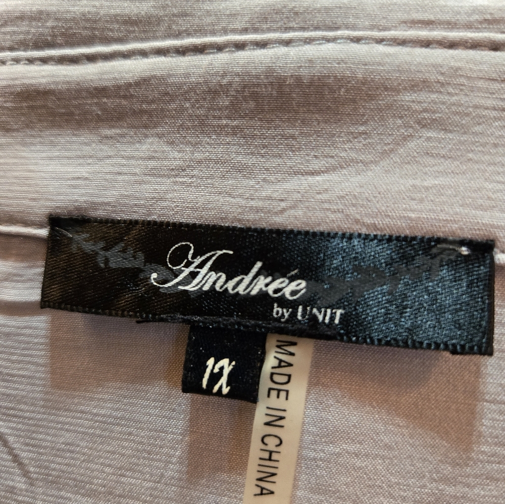 Andree By Unit Light Grey Button Up Embroidered B… - image 2